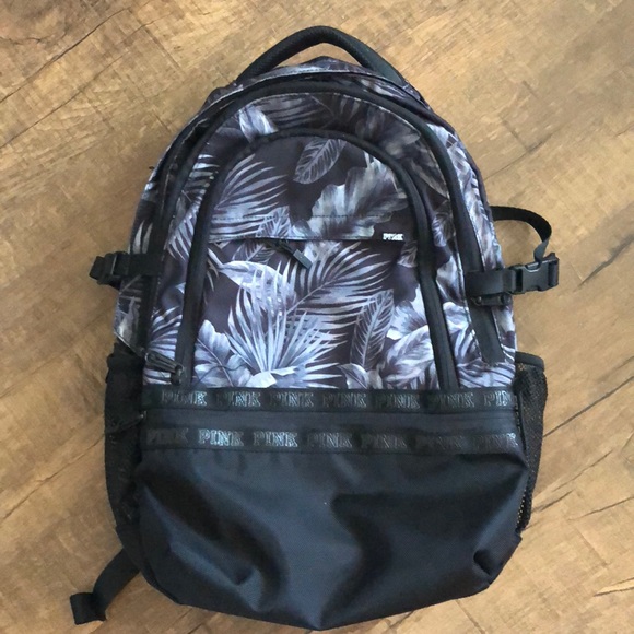 pink collegiate backpack black